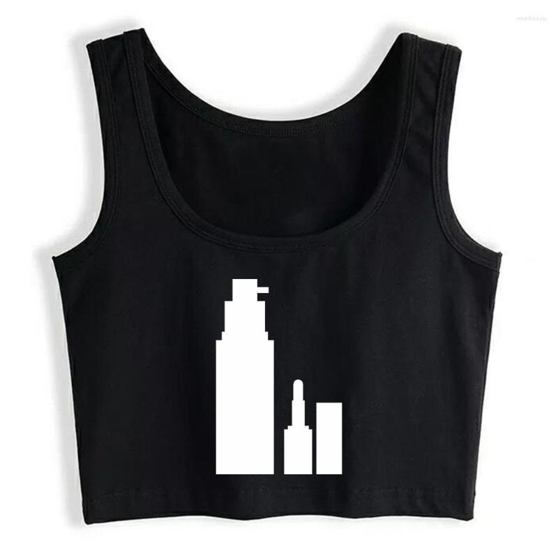 

Women' Tanks Crop Top Women Cosmetics Aesthetic Y2k Harajuku Gothic Tank Female Clothes, Black