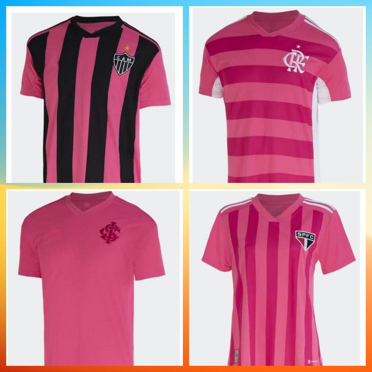

2022 SAO PAULO Outubro Rosa Newest SOCCER JERSEYS Internacional Cruzeiro Flamengo Atletico Mineiro SPECIAL 22 23 man jersey football shirts set Football uniform, 03