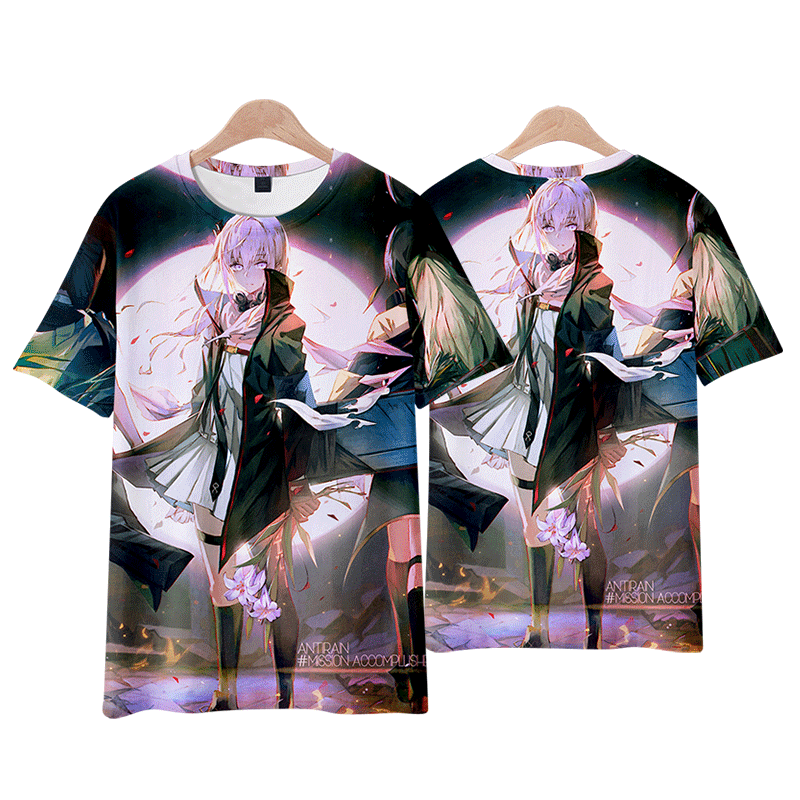 

Men's T Shirts Anime Cosplay 3D Girls Frontline Casual T-Shirt Tee ShirtMen's