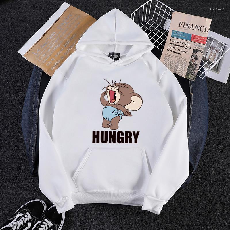 

Men' Hoodies Harajuku Cute Jerry Mouse Print Hip Hop Couples Oversized Sweatshirt Vintage All-match Fashion Black Streetwear, Blue