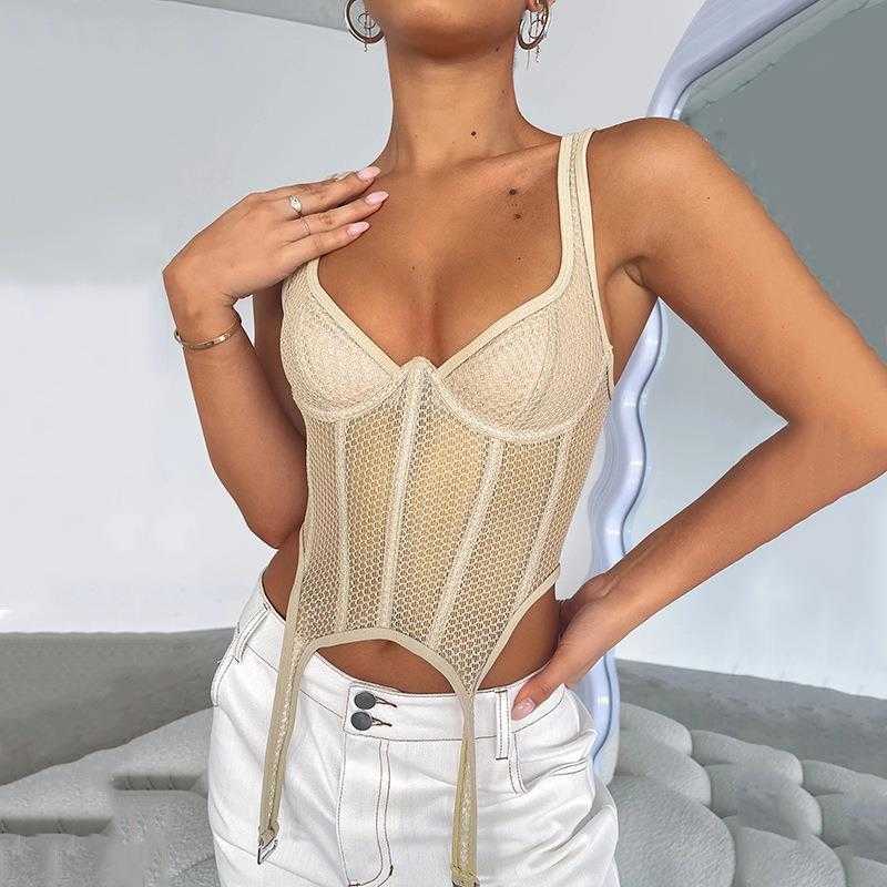 

Womens Sexy Tight Tank Sling Top Spring And Autumn Solid Color Irregular See, White