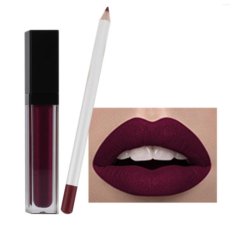 

Lip Gloss Scents Fruit Making Set For Teens Liquid Lipstick And Liner Non Stick Cup Not Fade Velour Puff