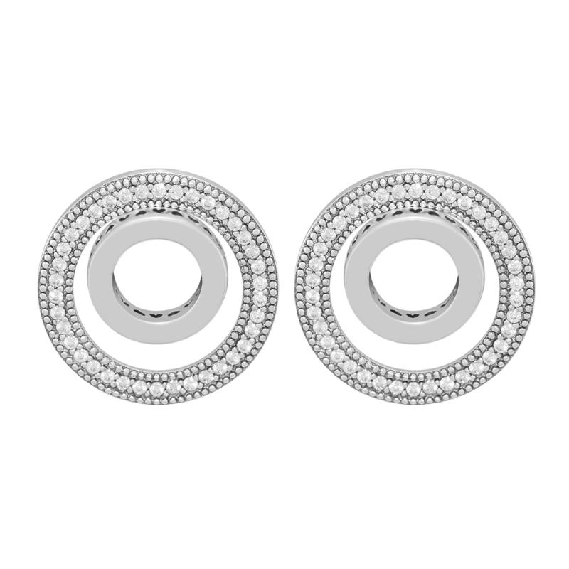 

Stud Earrings 925 Sterling Silver Earring Clear CZ Forever Signature For Women Girl Wedding Fashion Jewelry Brincos