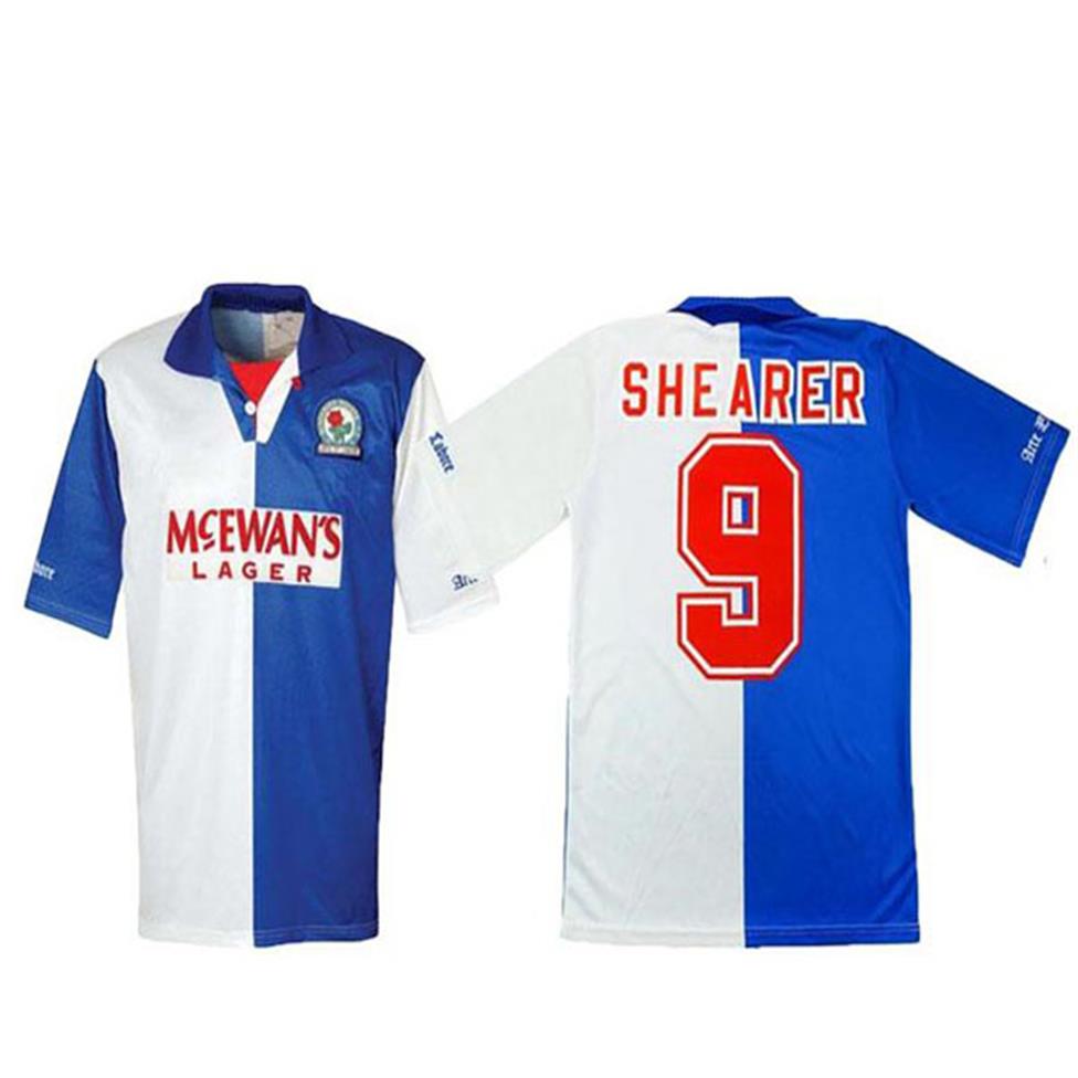 

Retro 94-96 Blackburn Rovers Soccer Jerseys Shearer Sutton Vintage Football Camisetas Futbol Camisas Shirts Classic Kit3305, Black
