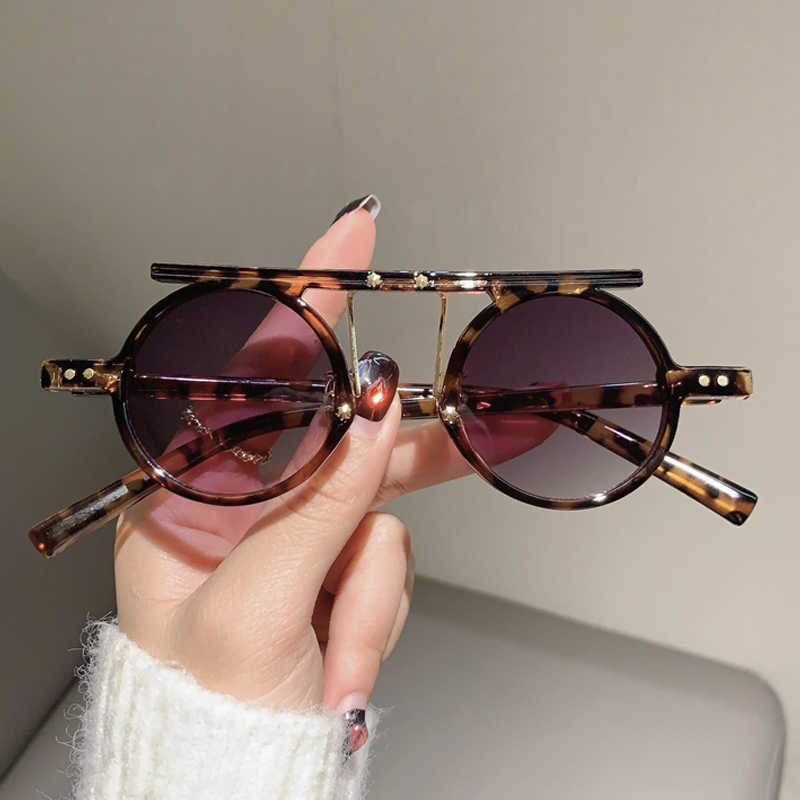 

Sunglasses KAMMPT Vintage Small Round Sunglasses Men Women Fashion Gradient Hip Hop Shades Eyewear Retro Popular Ins Female Sun Glasses G230225