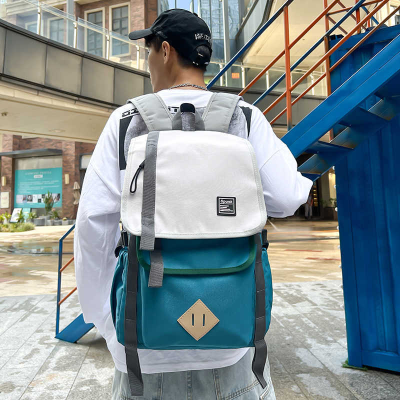 

Large capacity backpack fashion waterproof multi-function backpack college students backpack travel bag, Black