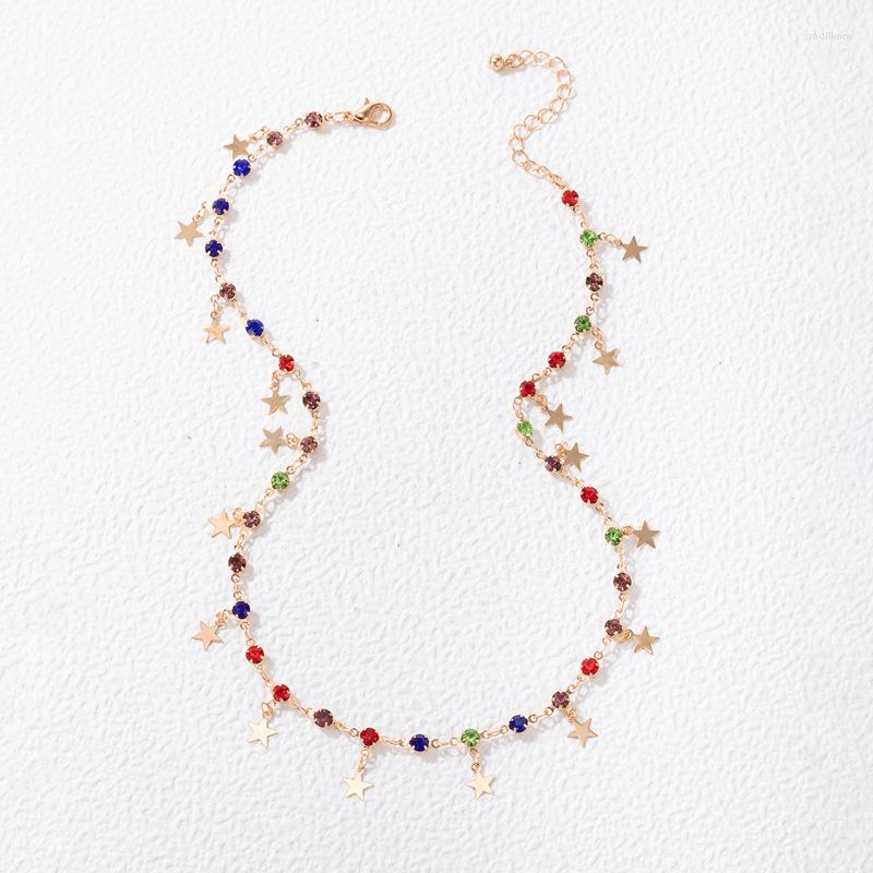 

Choker Fashion Star Pendant Necklace Female Necklaces Jewelry Simple Ladies Elegant Accessories