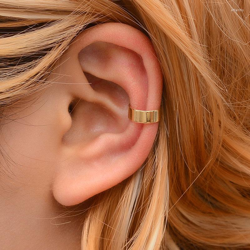 

Backs Earrings Fashion Gold Color U-Shaped Ear Cuff Non Pierced Clip Earring 2023 Cute Flower Women Without Piercing Jewerly