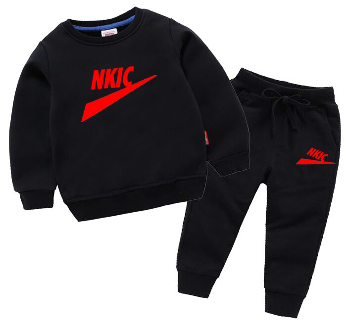 Ensemble de vêtements de printemps, sweat-shirt d'entraînement, pantalon de survêtement avec cordon de serrage, survêtement pour enfants de 1 à 1