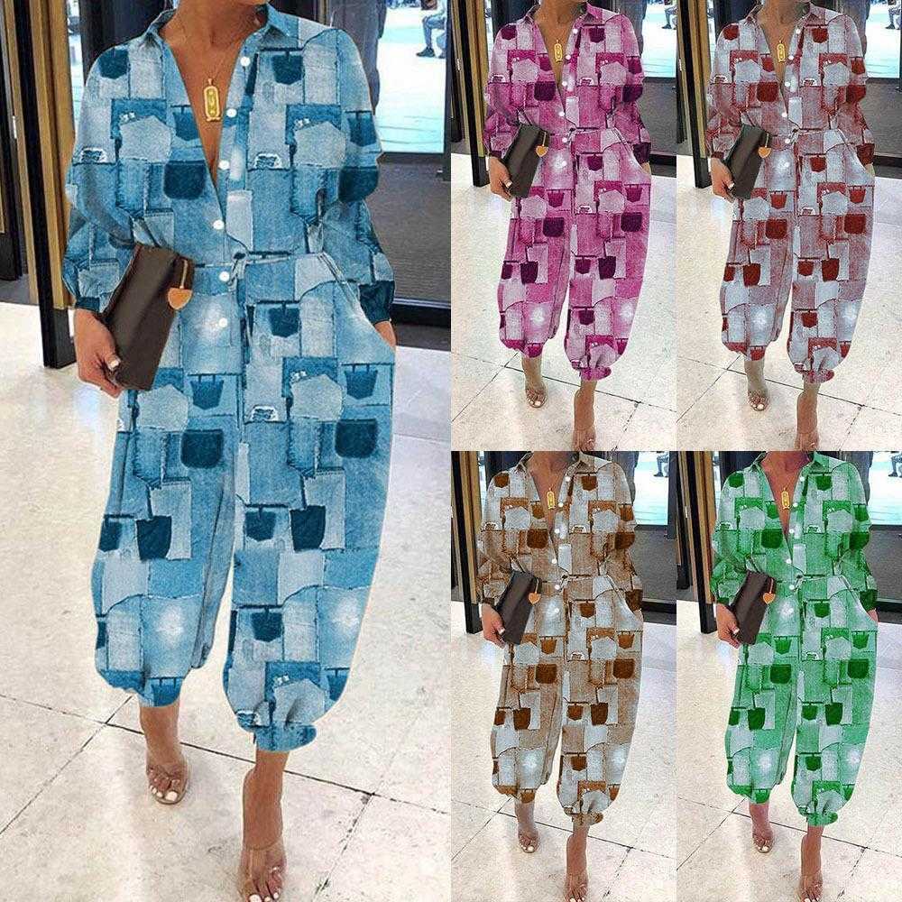 

Autumn And Winter Selling Arrival Rompers Printed Long Sleeve Lapel Single, Red