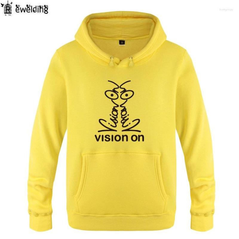 

Men' Hoodies Mens Anime Cartoon VISION ON Printed Hoodie Men Fleece Long Sleeve Man' Sweatshirt Pullover Tracksuit Oversized Coat