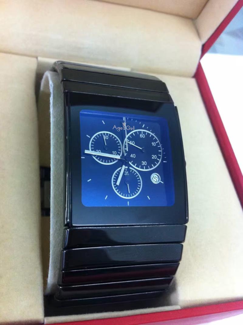 

Wristwatches Men Ceramic Quartz Chronograph Watch Square XL Dress Wristwatch Lovers HIGH-TECH Ceramica