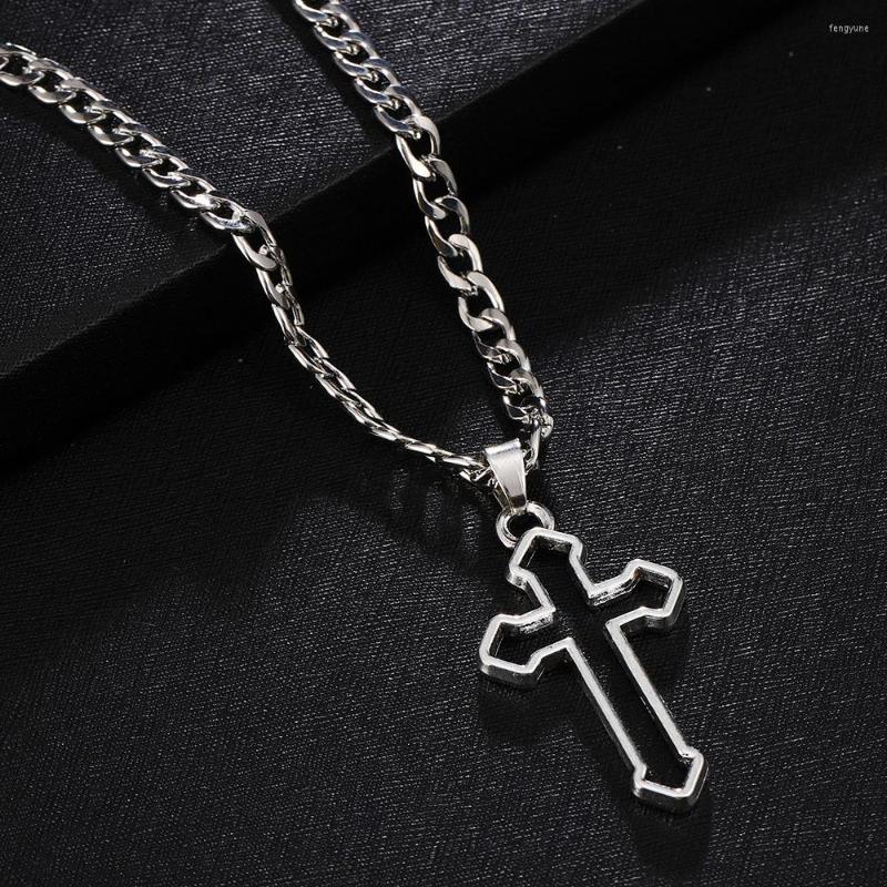

Pendant Necklaces Necklace For Men Jesus Cross Gold Silver Color Fashion Jewelry