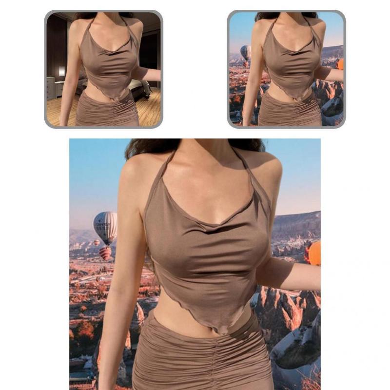 

Two Piece Dress Mini Skirt A-Line Cozy Above Knee Length Great Bellyband Halter Top Bodycon SkirtTwo