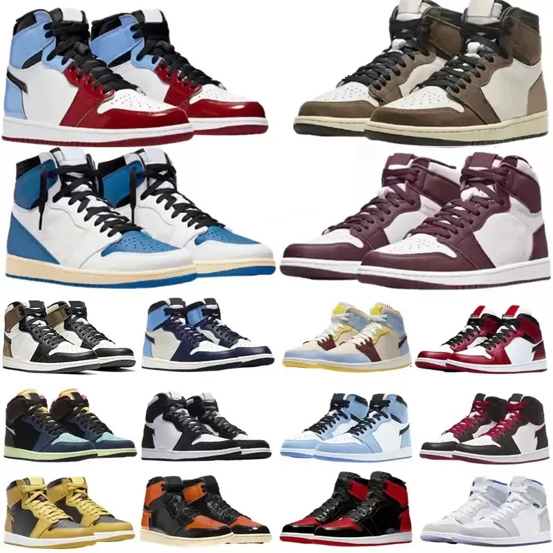 

New Jumpman 1 1s Basketball Shoes Men Women Black White Heritage Bred Patent University Blue Hype Royal Dark Mocha Shadow Mens Trainer Sports Sneakers shoe, 32
