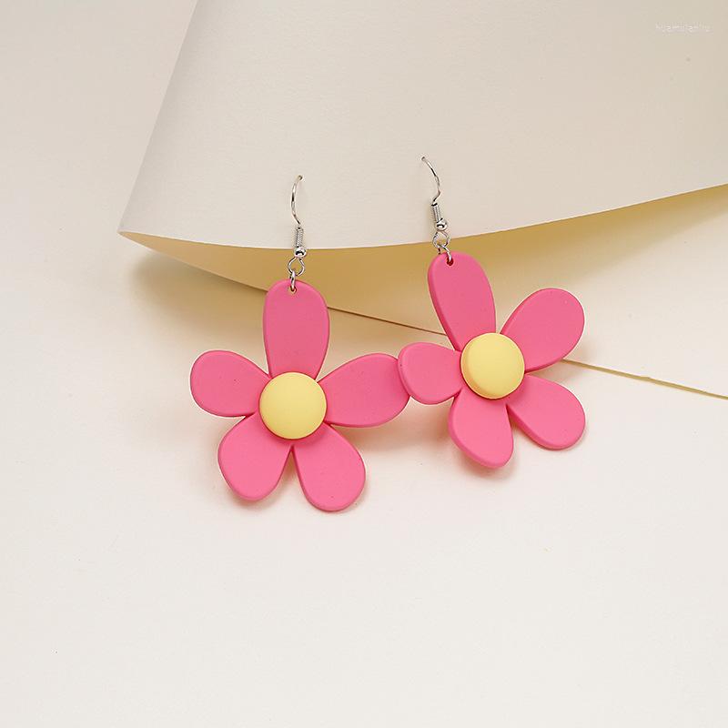 

Stud Earrings Acrylic Colorful Flower Accessory Jewelry