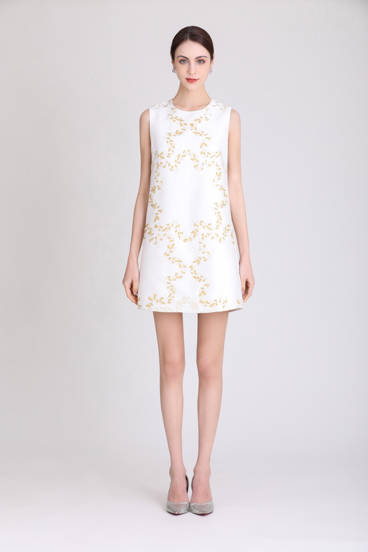 

Casual Dress Dress Original Designer Fashion Print Handmade Beaded Flowers Spring/Summer Short Sleeve Loose Round Neck Dress Monochrome S-XL, Black