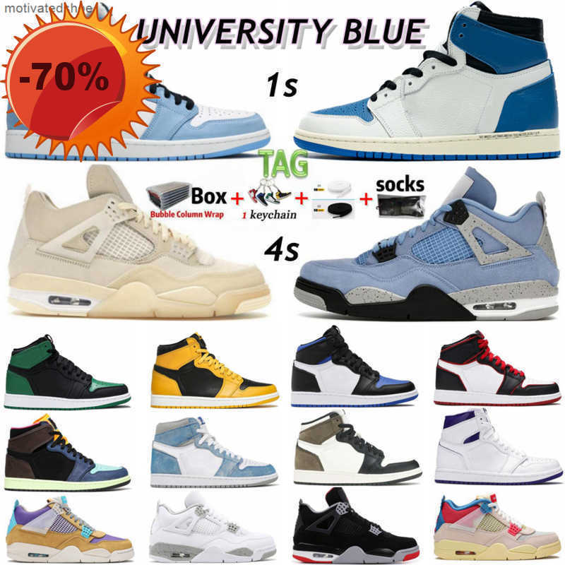 

Boots Outdoors University Blue 1 Jumpman 1s Hype Royal Twist UNC Mens Basketball Shoes Black Cat Bred 4 4s Fire Red White Cement Sail What