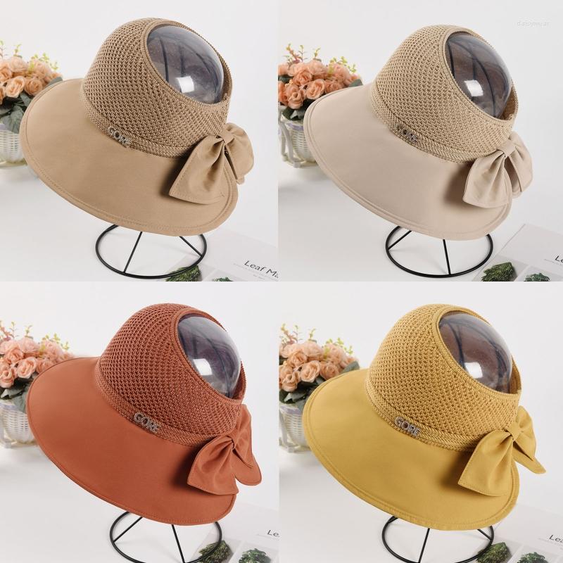 

Berets Wide Brim Sun Hat Beach Visor Bow Bucket Breathable For Girl Teens Summer Spring Outdoor Travel Daily Use, Black