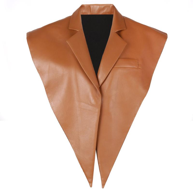 

Women's Leather & Faux YOLOAgain Women Real Jacket Ladies Sleeveless Shawl VestWomen's, As shown