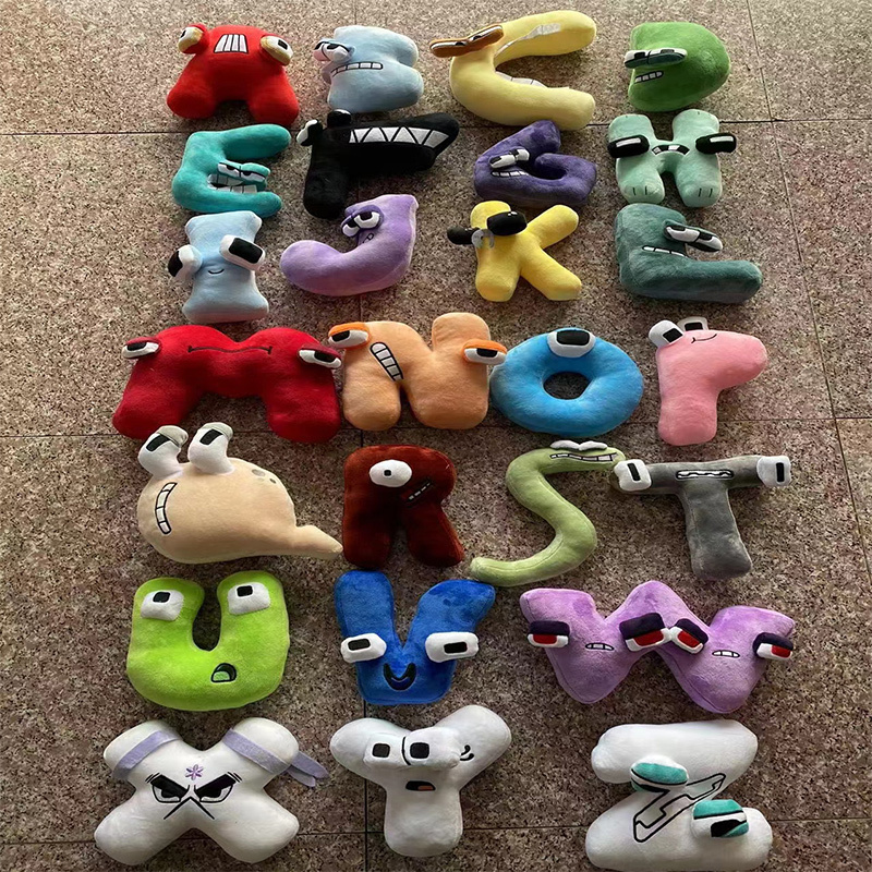 

Plush Dolls 4Pcs/Set Alphabet Lore Plush Toys English Letter Stuffed Animal Doll Christmas Gift for Kids Children Educational Alphabet Lore 230225, Letter wxyz