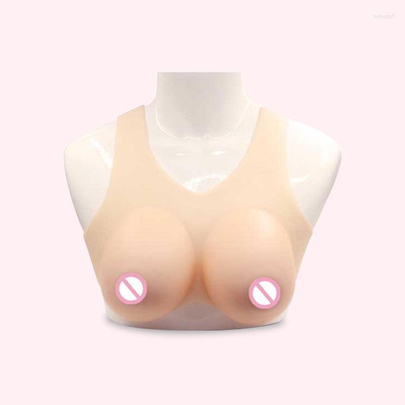 

Women's Shapers Silicone Breast Form Imitation Bionic Underwear Pad, White