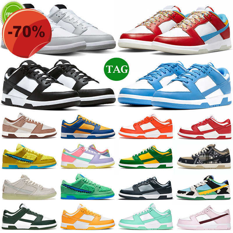 

Boots Slippers Casual Shoes 2023 men women shoes designer sneakers low White Black Panda Grey Fog UNC Vintage Green Laser Orange Syracuse Fruity, 29