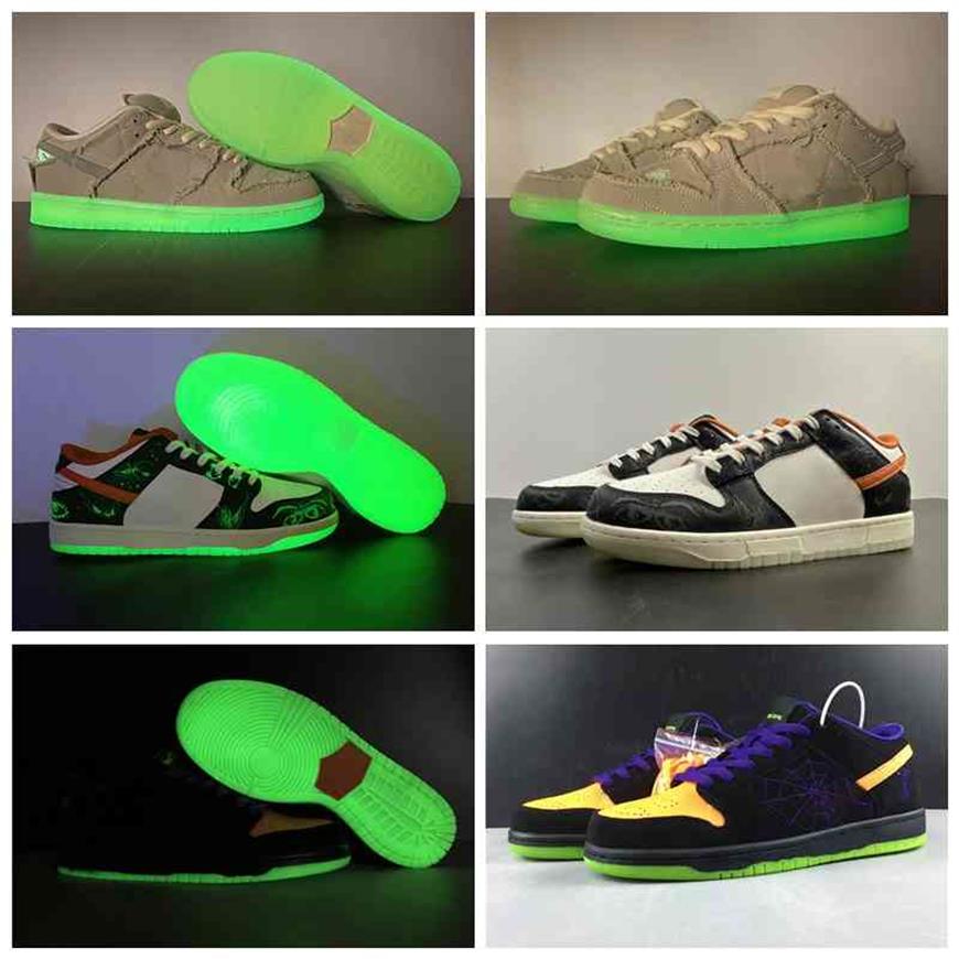 

Shoes low Mummy Halloween Basketball DK owl eyes Skeleton All Hallows Saints' Day Night of Mischief Highlighting glow Skatebo238K, Bubble wrap packaging