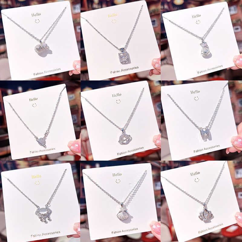 

simple personality silver series titanium steel necklace women's ins cool style design net red collarbone necklace