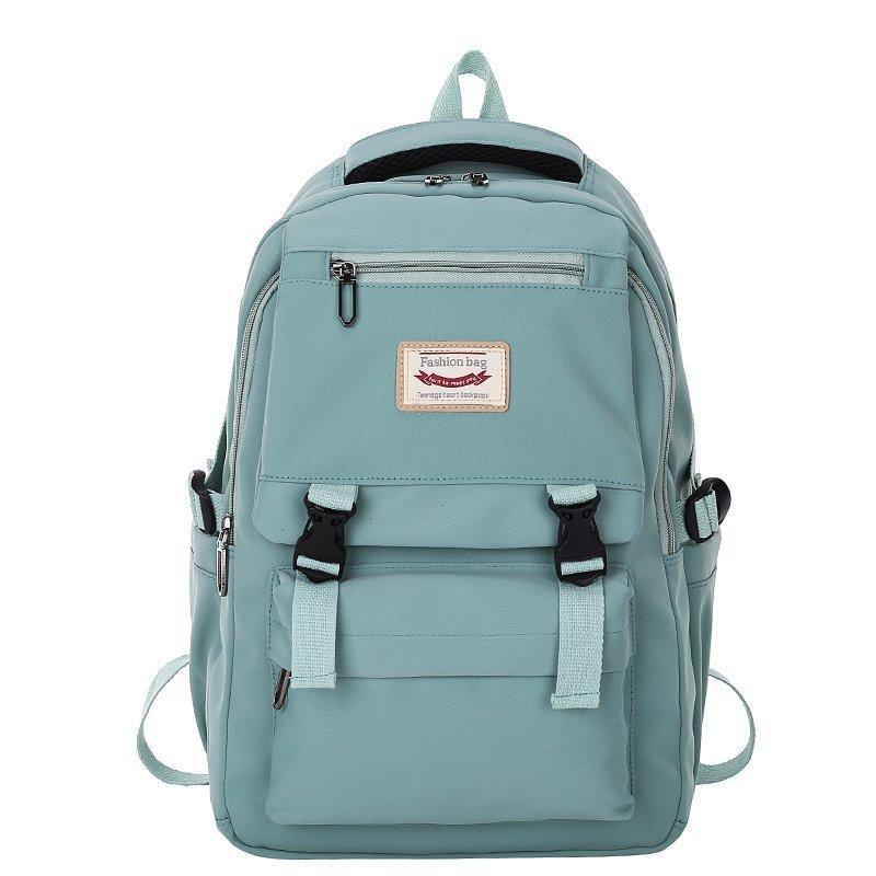 

Backpack Women's Fashion Large-capacity Canvas Student School Bag Female Travel, Green