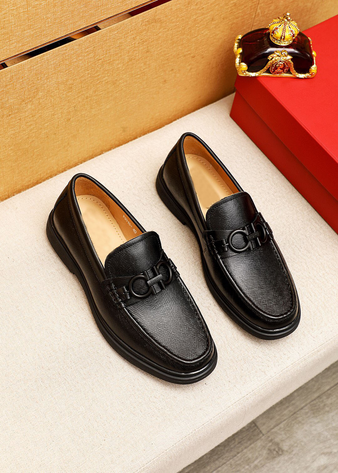 

New 2023 Mens Business Dress Shoes Casual Slip-On Flats Brand Party Wedding Genuine Leather Footwear Business Shoes Size 38-45, Black