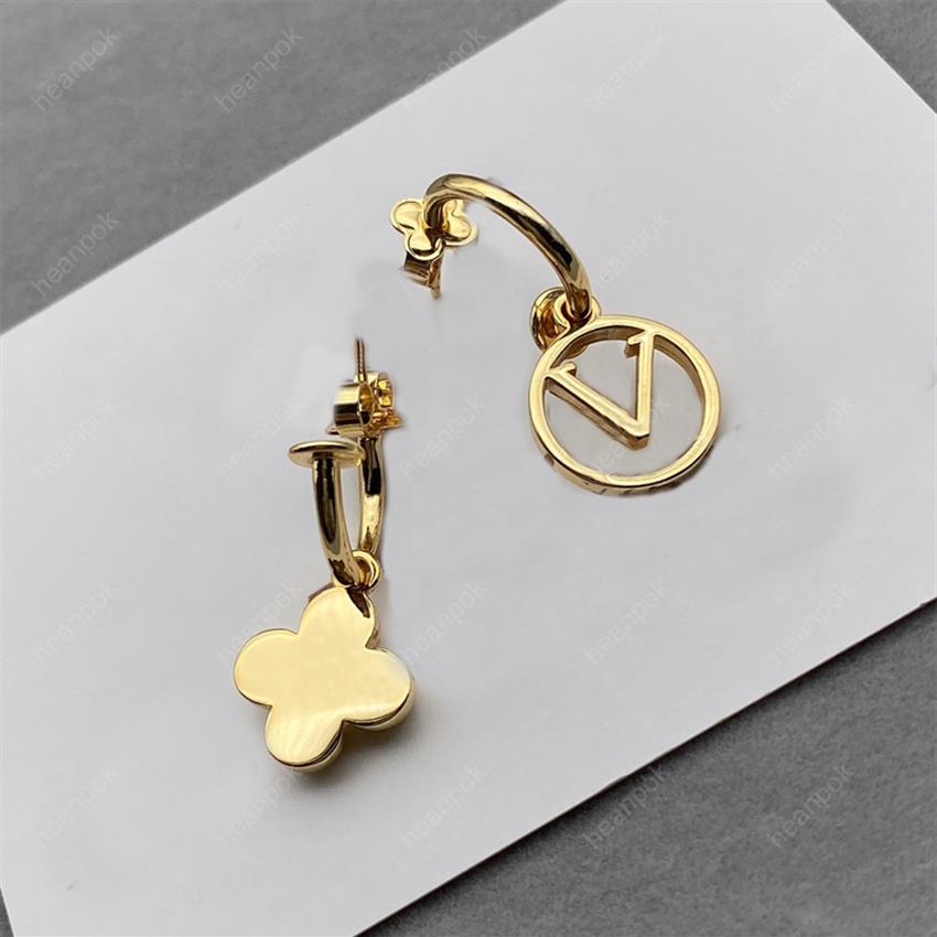 

2022 Women Earrings Designer Hoop Earrings Fashion Ear Ring Brands Gold Jewelry Luxurys Earring Letters L Stud Heanpok Whole 2298g