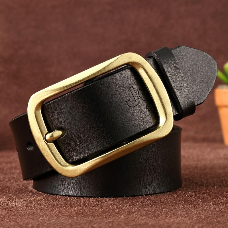 

Belts High Quality Men Women's Fashion Genuine Leather Belt Designer Buckle Luxury Business Pin Waist For JeansBelts, Black