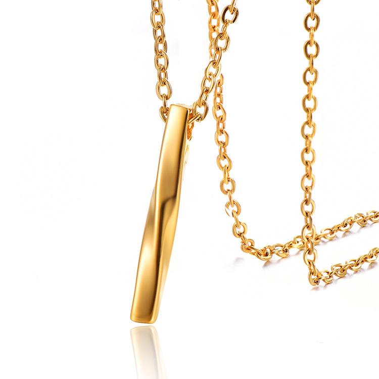 

Pendant Necklaces Stainless Steel Twist Stick Pendants For Men Women Trendy Jewelry Drop