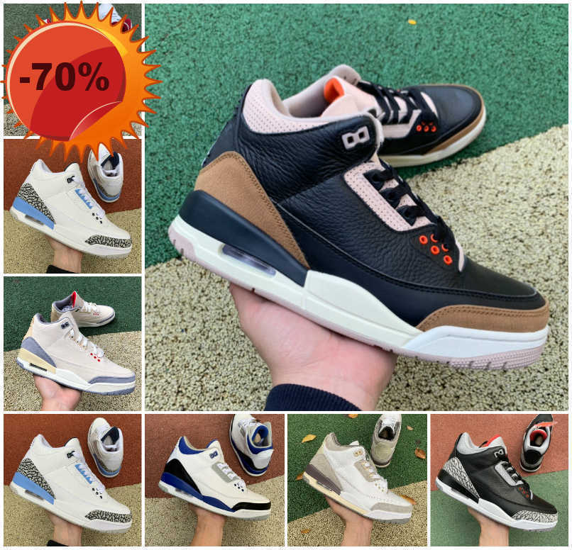 

Boots NEW Jumpman 3 3s Mens Basketball Shoes Neapolitan Dark Mocha Desert Elephant Kumquat Cardinal Red Cement Black Cat Racer Blue Fragment UNC, L031