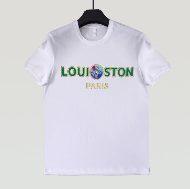 

Paris comfortable designer t shirt summer white short sleeve letter Diamond-Ironing men tshirt tee mens clothes