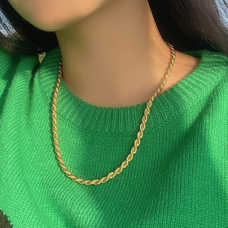 

BOTIEGA chain designer necklace for woman Gold plated 18K highest counter quality Vintage classic style Never fade gift for girlfriend 002