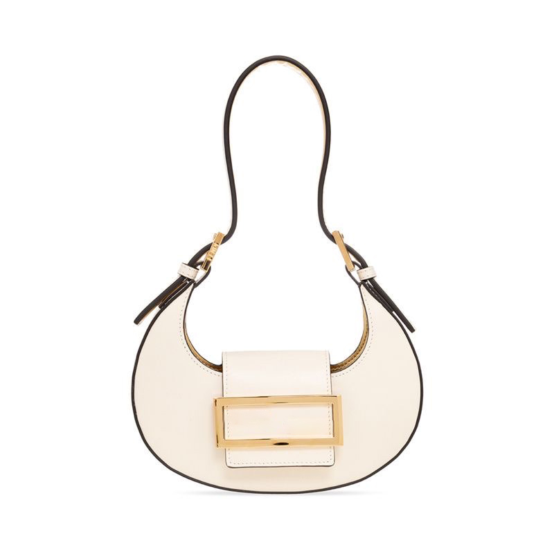 

Half Crescent Bag Fashion satchel Hobos designer Women's Bag Handbag brand Luxury Bag One Shoulder Bag Tote Leather Clamshell Purse, White