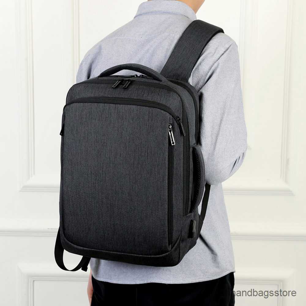 

Litthing Laptop Backpack Men Male Backpacks Business Notebook Mochila Waterproof Back Pack USB Charging Bags Travel Bagpack Q1221, D-bk