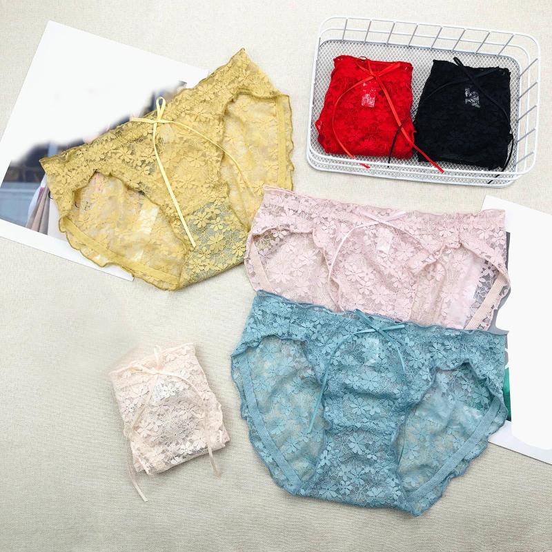 

Women's Panties Comfy Lace Briefs Sexy For Womens Underwear Solid Color Transparent Bikini Brief Lingerie Breathable Ladies Underpants, Beige
