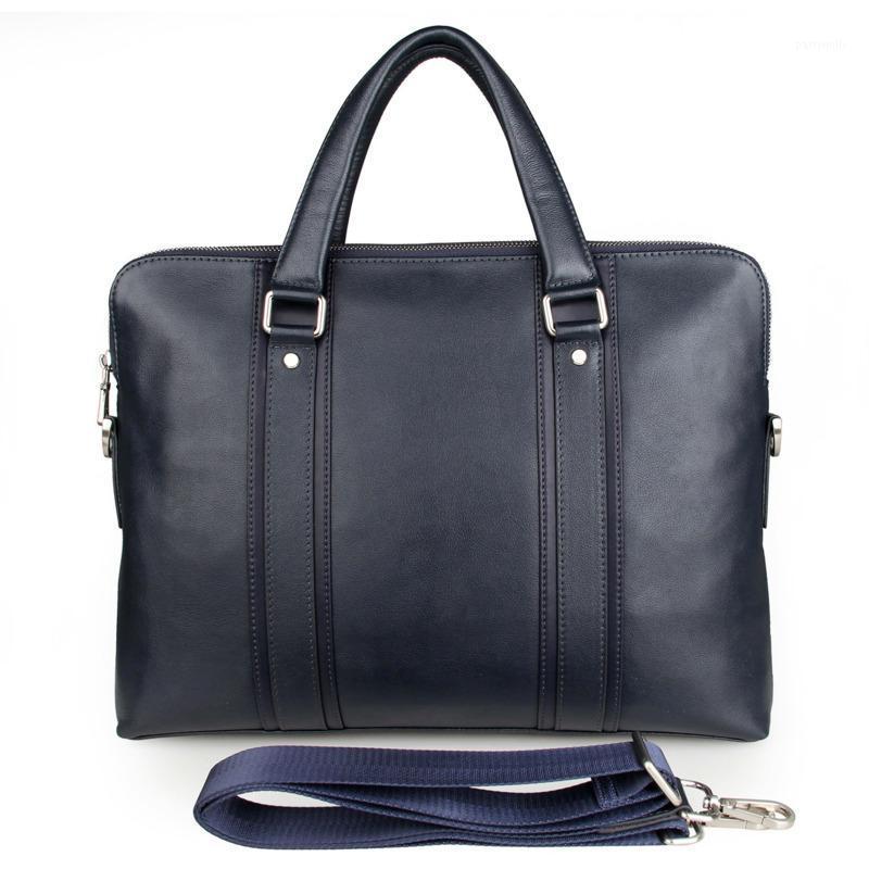 

Briefcases Vintage Men's Designer Bag Men Business Lawyer Briefcase Genuine Leather Shoulder Messenger Laptop Teens Tote Brown Handbag, Black
