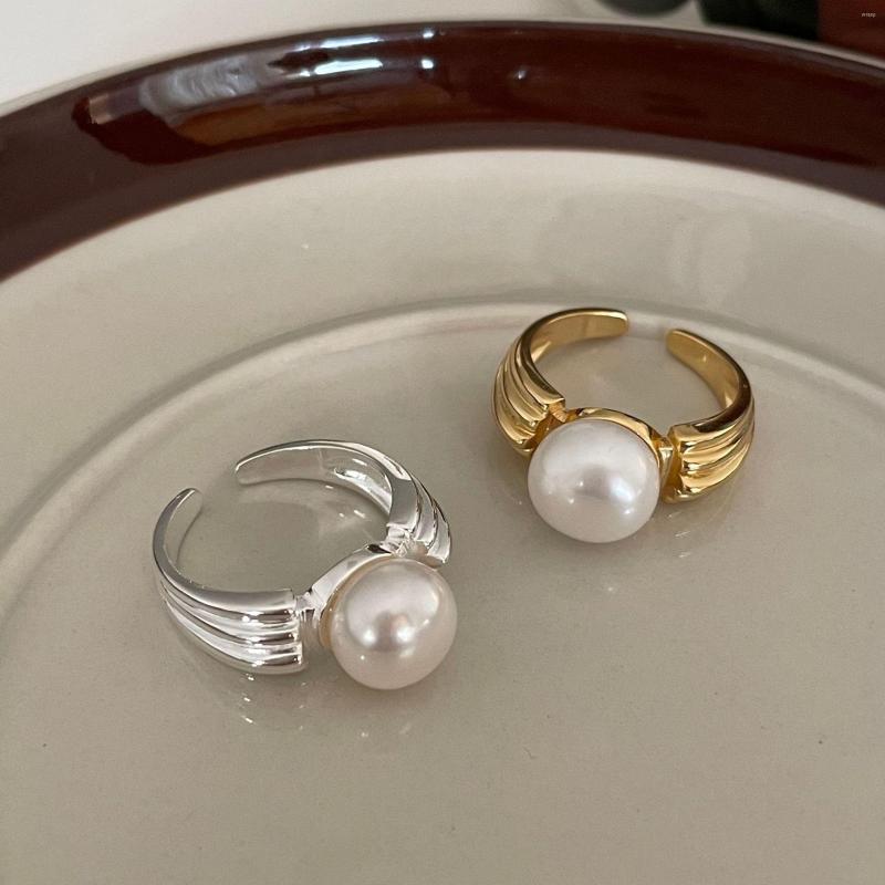 

Cluster Rings SHANICE S925 Sterling Silver Pearl Fashion Trendy Party Color Adjustable For Women Wholesale