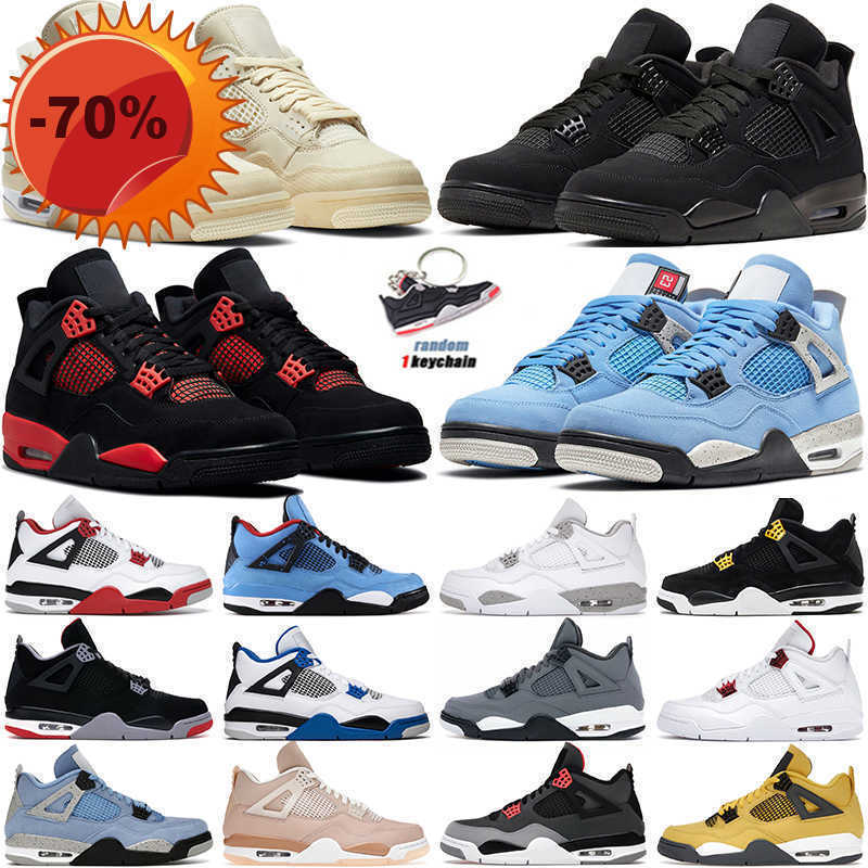

Boots Outdoors 2023 Jumpman 4 4s Basketball Shoes OG mens womens military black cat red thunder university blue White Cement Pure Money, 26