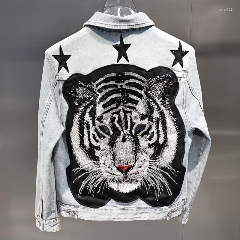 

Men's Jackets Fe0222 Fashion Men's Coats & 2023 Runway Luxury European Design Party Style Clothing, Light blue