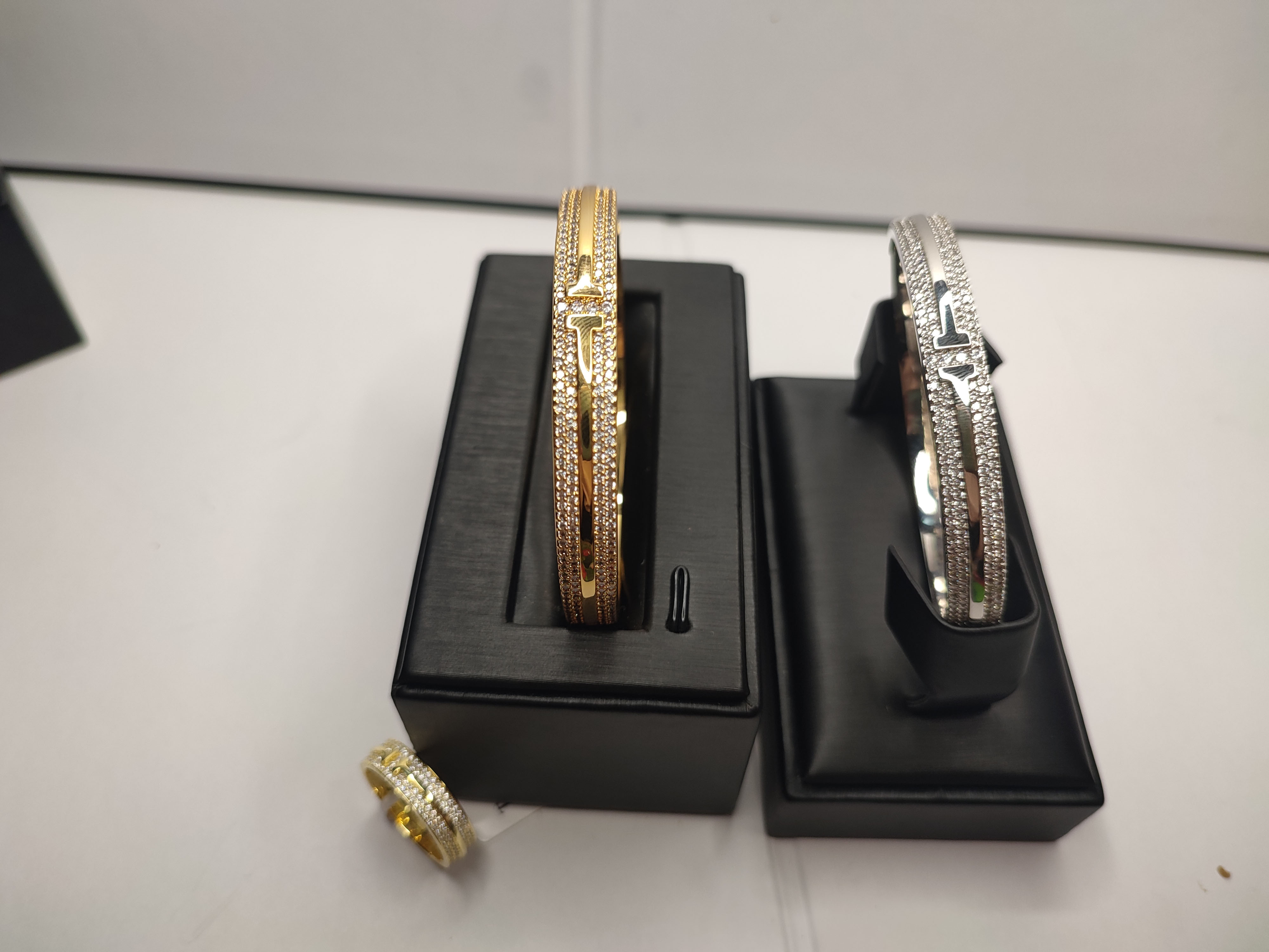 

solid gold chain T diamond bangle bracelet womens rome tennis braceles Love designer couple fashion designer Wedding Party bracelets girl fine Jewelry wholesale