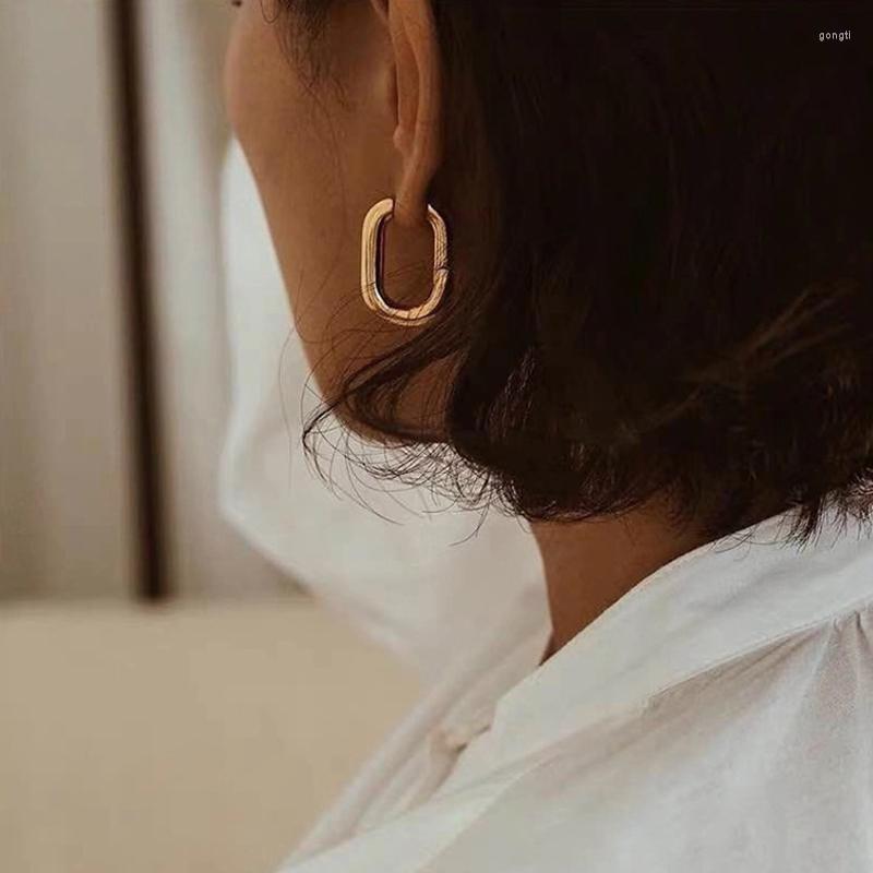 

Hoop Earrings Prevent Allergy Authentic 925 Sterling Silver Charm Women Trendy Jewelry Vintage Simple O Shaped Party Accessories Gif