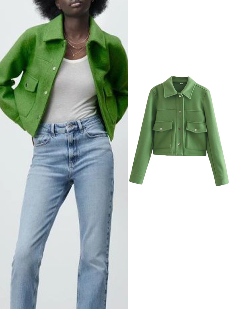 

Women s Jackets KJMYYX Spring Autumn Women Fashion Textured Coats Single Breasted Long Sleeve Green Female Outerwear Streetwear 230225, Beige