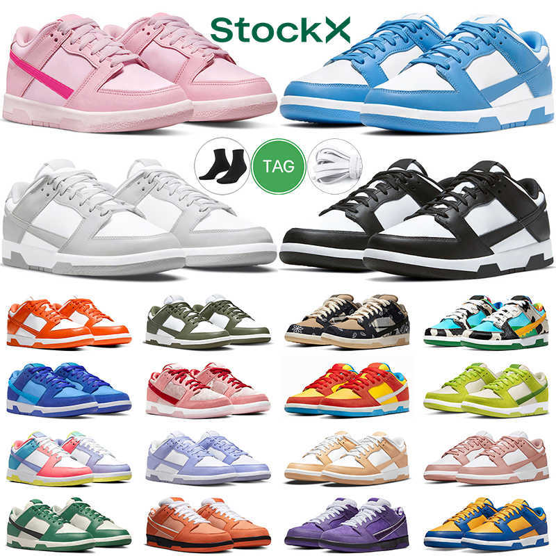 

men women dunks shoes panda white black grey fog unc dunkes triple pink lows dunked mens trainer sneakers, 33