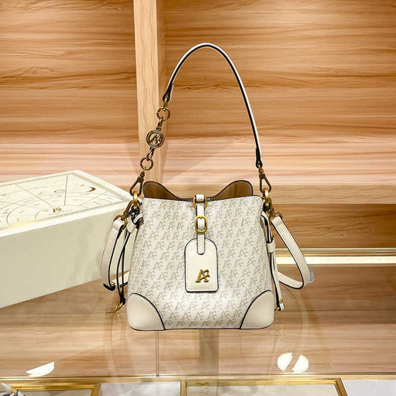 

65%off New Fashion Bags Women's Large Capacity Bucket Bag Small White Female Shoulder Crossbody Handbags for sale, Small af cream white without gift box