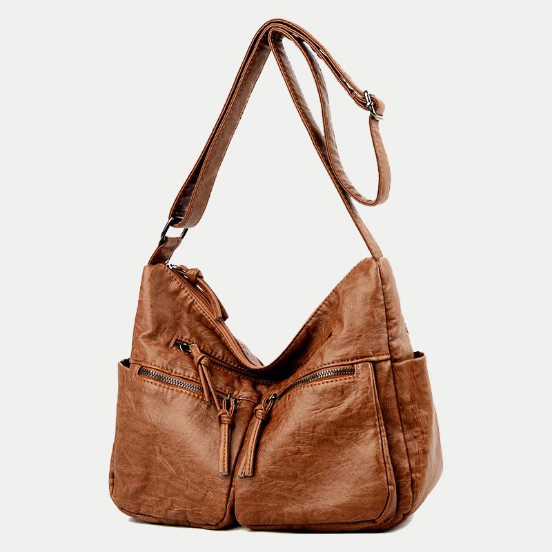 

Evening Bags Vintage Multifunction Shoulder For Women Large Capacity Crossbody Shopping Bag Purse Female Messenger HandbagEvening, Black